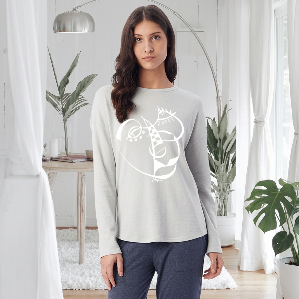 Cubism Art Dropped Shoulder Vintage Heavy Knit Pullover Uni-T