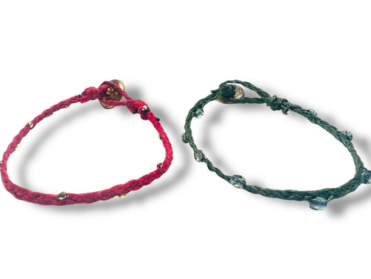 Braided Cord Bracelet- Button Closure*