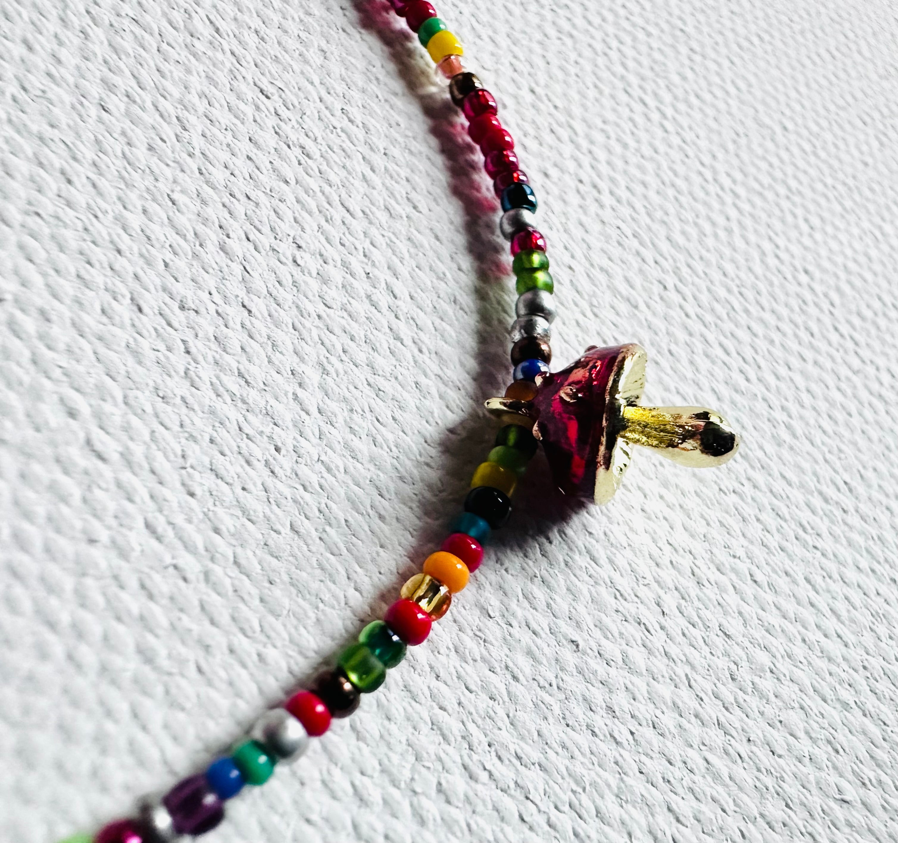 Beaded Anklet/ Mushroom Anklet- Adjustable Anklet*