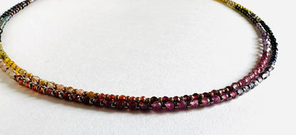Dainty Gemstone Rainbow Necklace* Janine Gerade