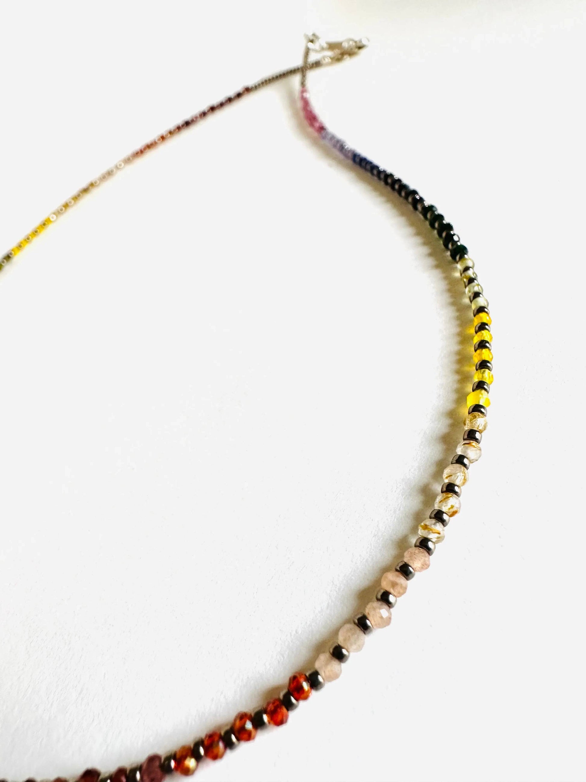 Dainty Gemstone Rainbow Necklace* Janine Gerade