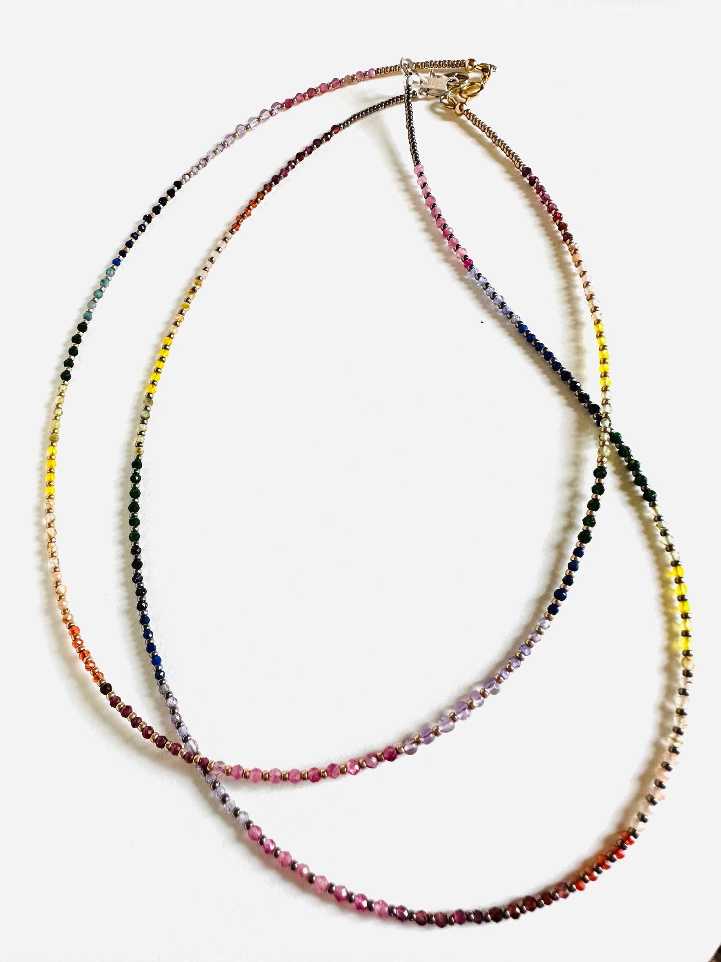 Dainty Gemstone Rainbow Necklace* Janine Gerade