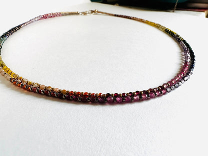 Dainty Gemstone Rainbow Necklace* Janine Gerade
