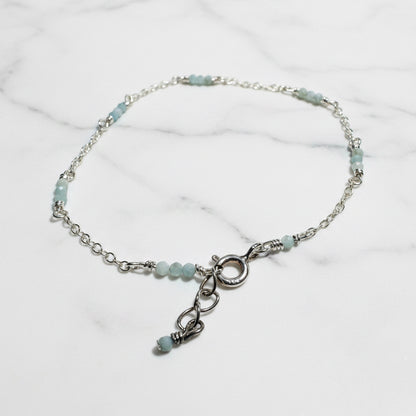 Dainty Larimar Gemstone Bracelet***