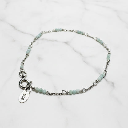 Dainty Larimar Gemstone Bracelet***