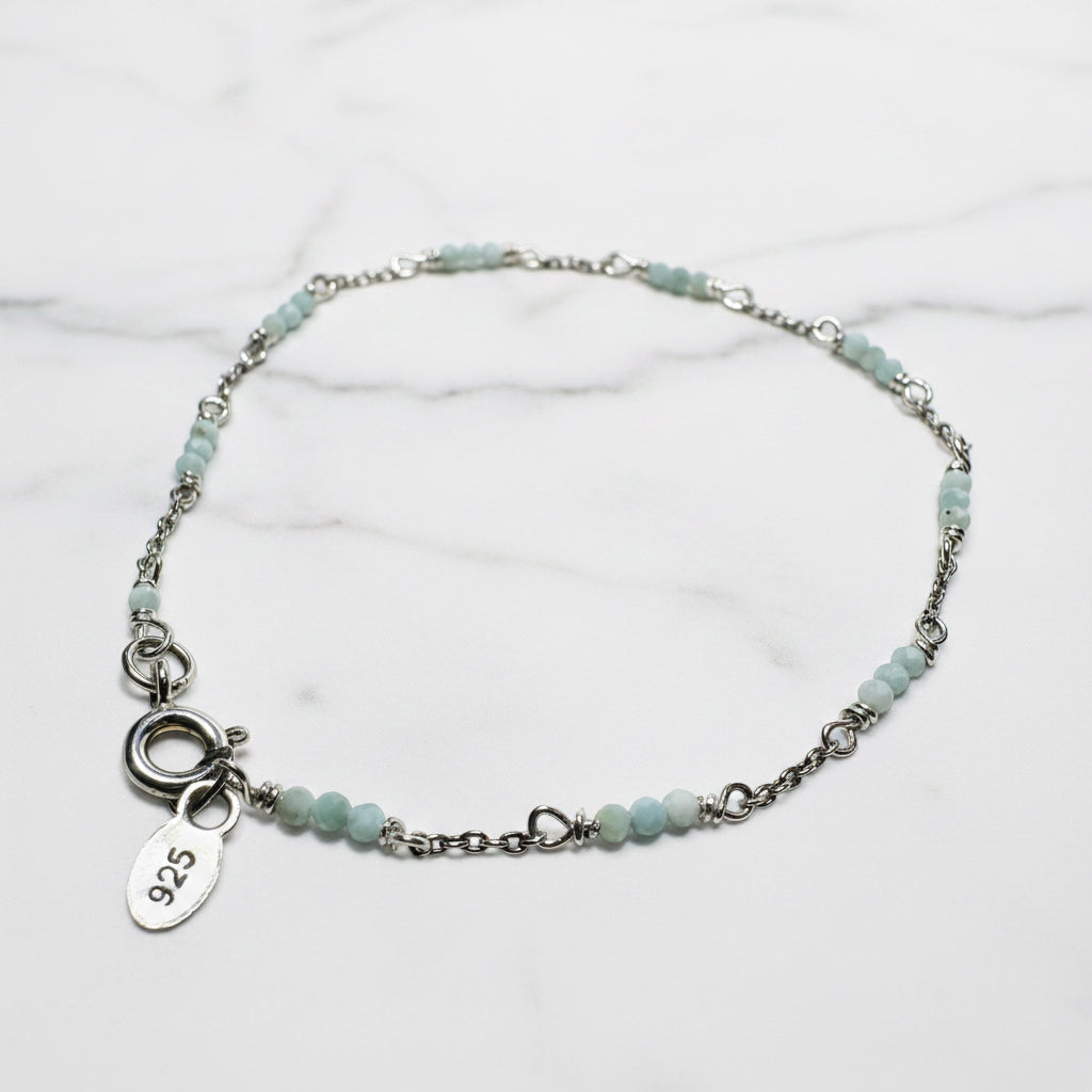 Dainty Larimar Gemstone Bracelet