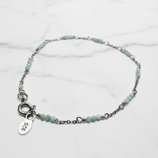 Dainty Larimar Gemstone Bracelet