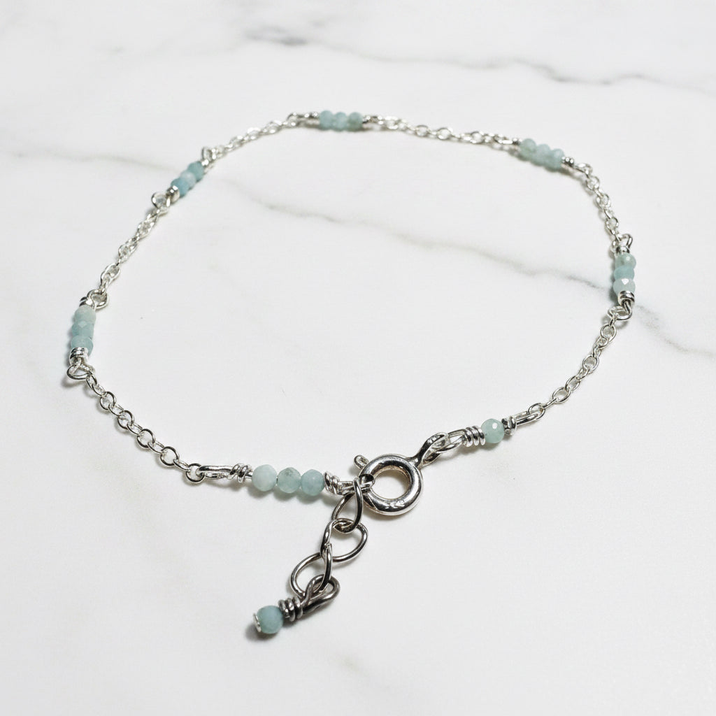 Dainty Larimar Gemstone Bracelet