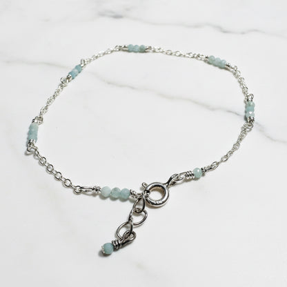 Dainty Larimar Gemstone Bracelet