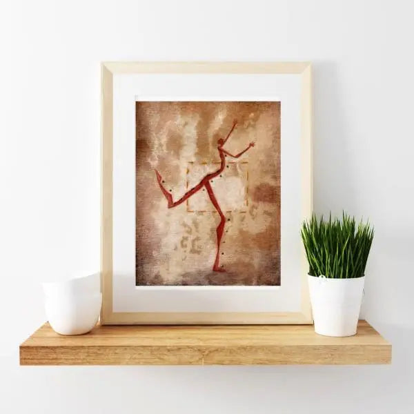 Dancer Art Prints of Original Contemporary Art Painting, Dancing Outside of Box, Giclee Print - Uni-T