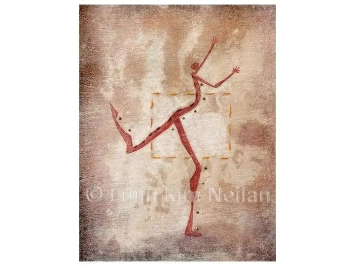 Dancer Art Prints of Original Contemporary Art Painting, Dancing Outside of Box, Giclee Print - Uni-T