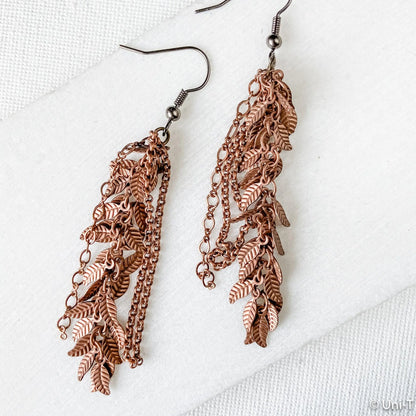 Droopy Leafy Earrings - Uni-T