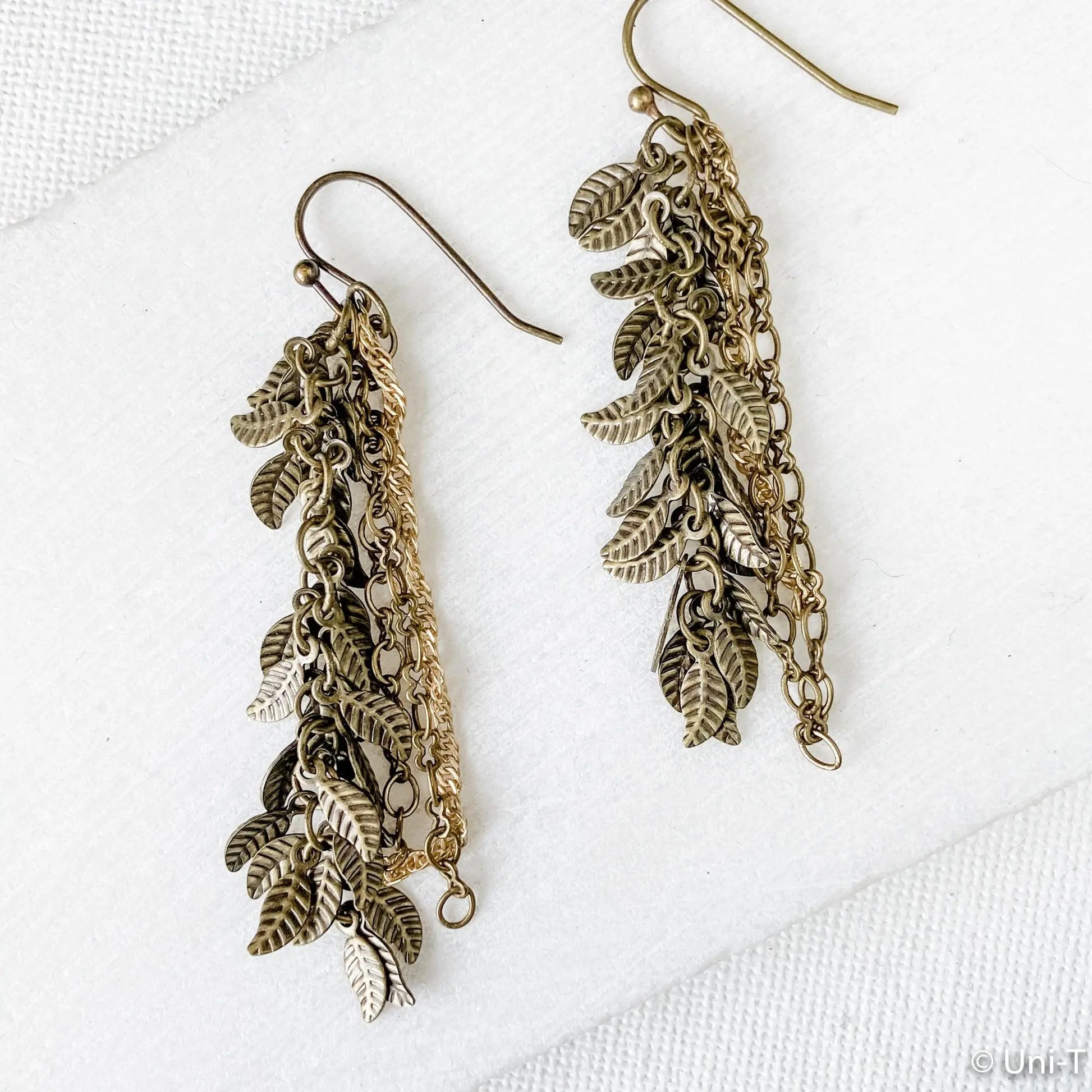 Droopy Leafy Earrings - Uni-T
