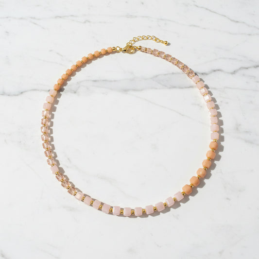 Glass Beaded Necklace for Layering Style