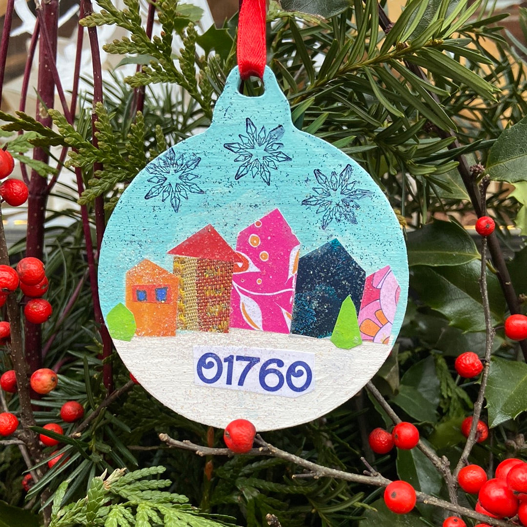 Mixed Media Wooden Holiday Ornaments - Your Zipcode and Town/City, Add Personalization Uni-T Small Gifts