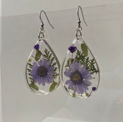 Pressed Flower Earrings/Real Flower Earrings/Resin Flower-UNI-T Janine Gerade