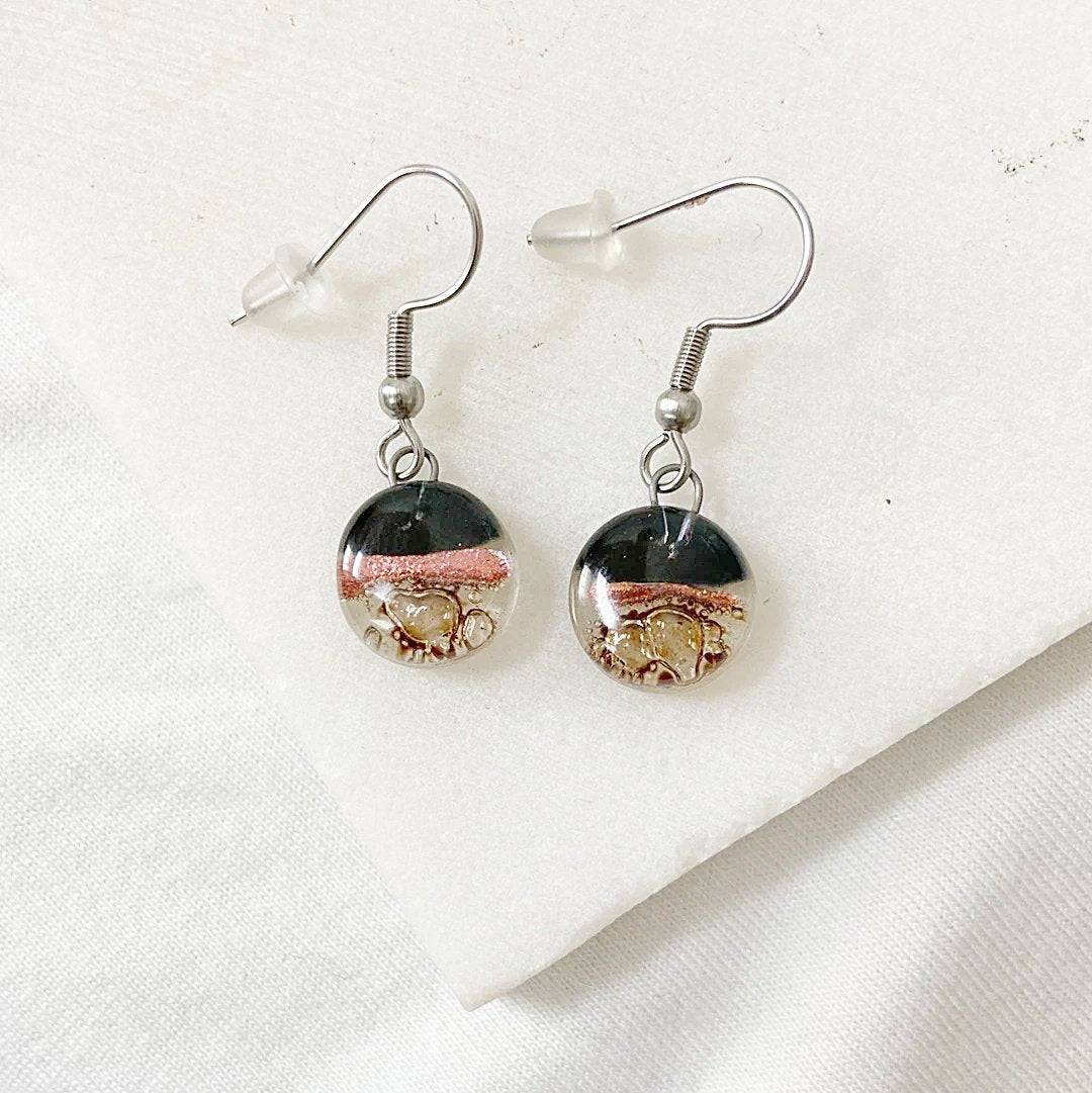 Recycled Fused Glass Earrings & Necklace Set Carolina Portillo