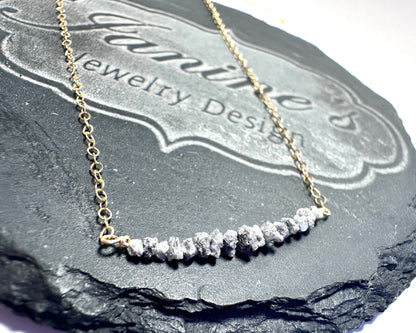 Rough Diamond Bead Necklace*