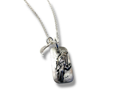 Crow Moon Sterling Necklace with pendant and moon charm