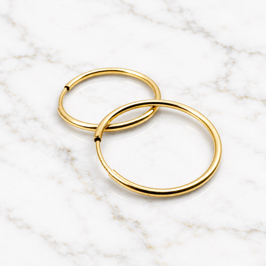 Gold Endless Hoops 20mm
