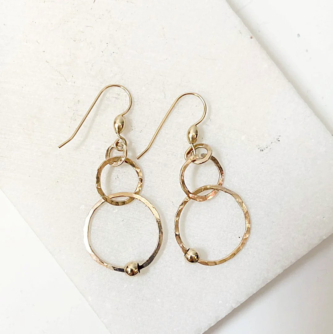 HoopLink Earrings, Silver Hoops or Golden Hoops-UNI-T Janine Gerade