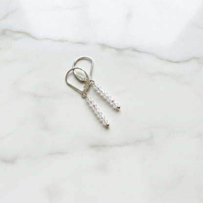 UNI-T-Glitter Stixx Gemstone Earrings, Glitter Stix, Gemstone Sparkle Bar Earrings