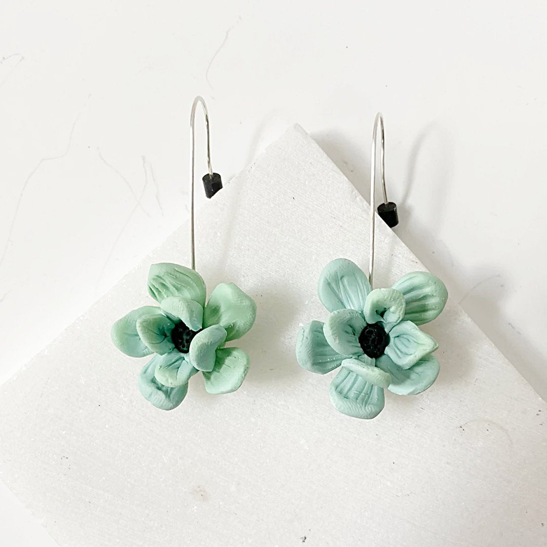 Floral Clay Earrings, Uni- T Janine Gerade