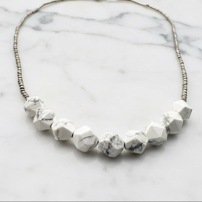 Faceted Howlite Necklace