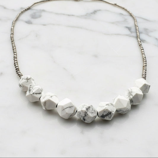Faceted Howlite Necklace