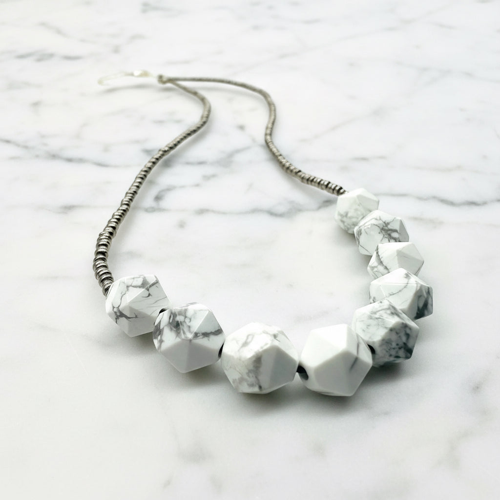 Faceted Howlite Necklace