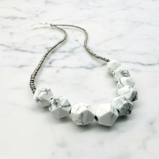 Faceted Howlite Necklace
