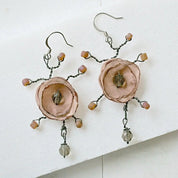 Flower Earrings - Nude