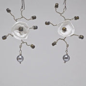 Flower Earrings - White