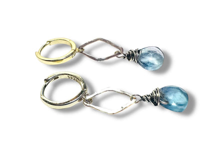 Fluorite Gemstone Marquise Earrings* Janine Gerade