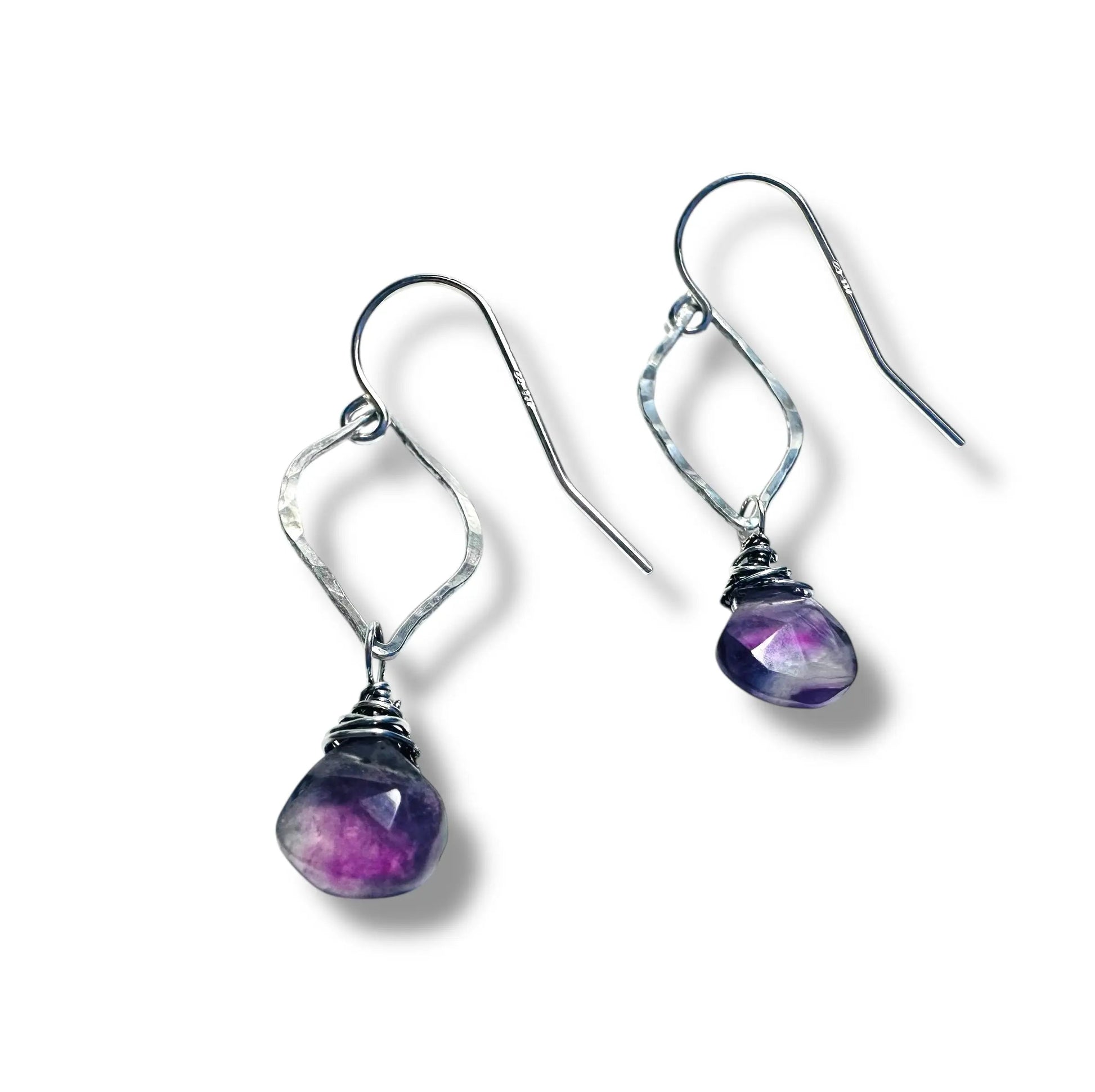 Fluorite Gemstone Marquise Earrings* Janine Gerade