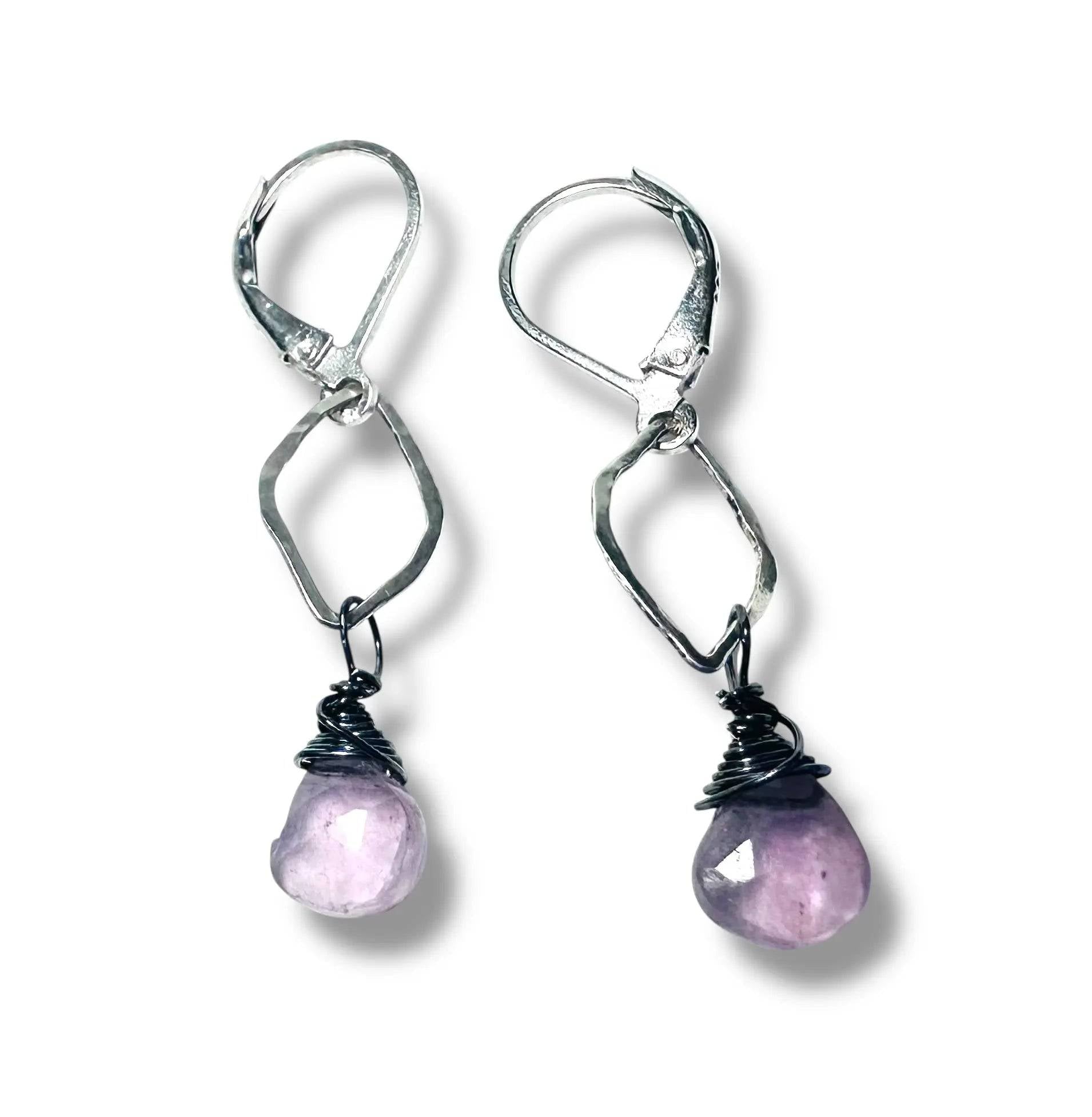 Fluorite Gemstone Marquise Earrings* Janine Gerade