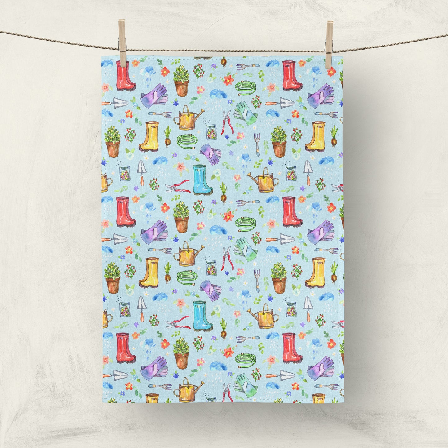 Garden Soul Tea Towel - linen-cotton kitchen towel