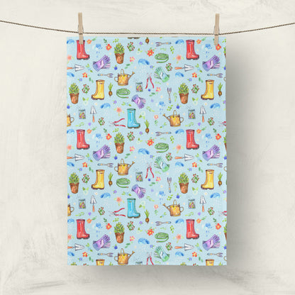 Garden Soul Tea Towel - linen-cotton kitchen towel
