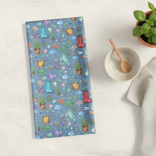 Garden Soul Tea Towel - linen-cotton kitchen towel