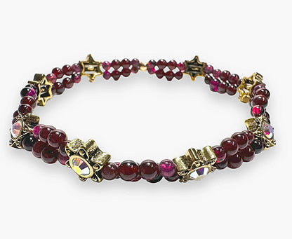 Garnet Stretch Bracelet * Janine Gerade