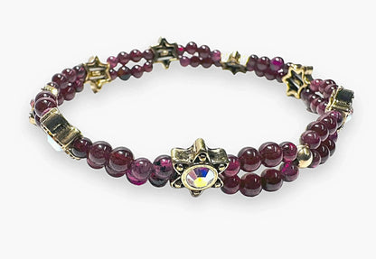 Garnet Stretch Bracelet * Janine Gerade