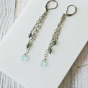 Gem Drop Long Earrings