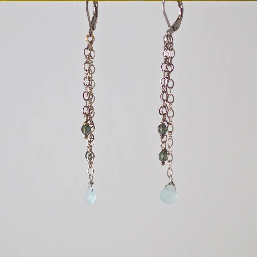 Gem Drop Long Earrings