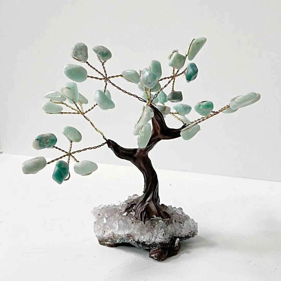 Gemstone Tree - Amazonite with Amethyst Base - 5-6" Tall Meraki Gemstones