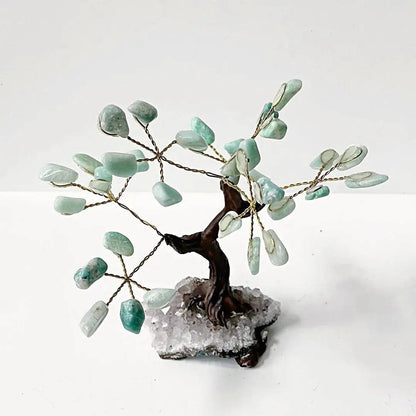 Gemstone Tree - Amazonite with Amethyst Base - 5-6" Tall Meraki Gemstones