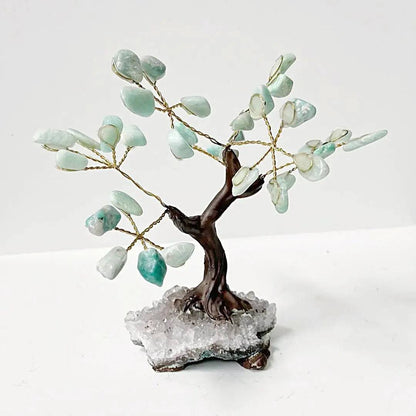 Gemstone Tree - Amazonite with Amethyst Base - 5-6" Tall Meraki Gemstones