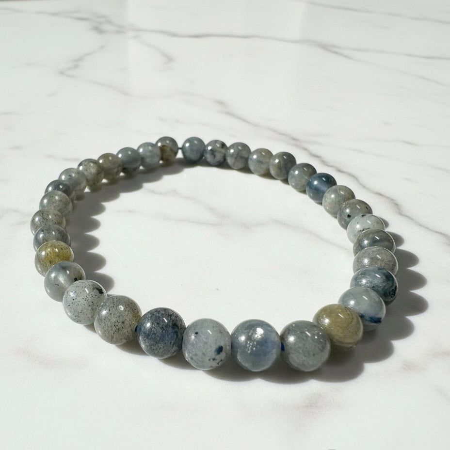 Gemstone and Nut Bead Stretch Bracelets* Janine Design