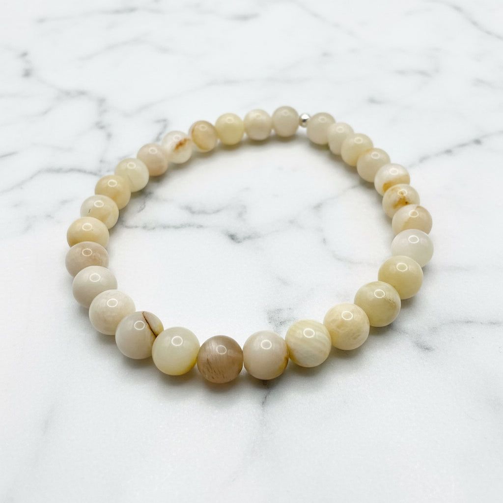 Light Gemstone Stretch Bracelets