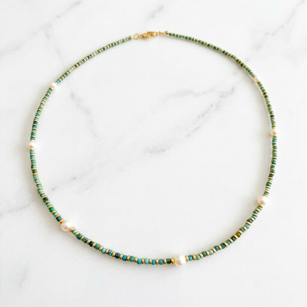 Gemstone and High Grade Pearl Necklace