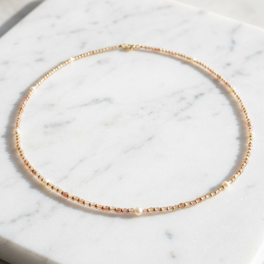 Gemstone and High Grade Pearl Necklace